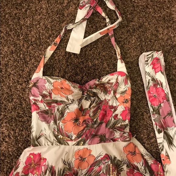 Guess Flower Sequin Dress - Picture 2 of 7